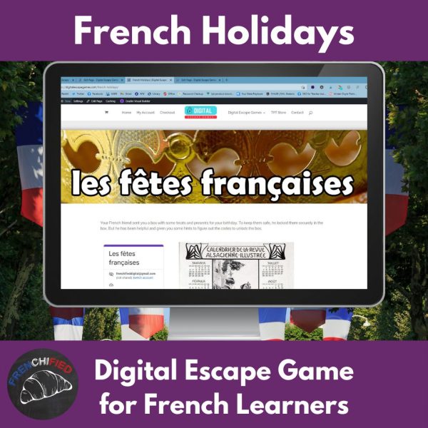 French holidays digital escape game